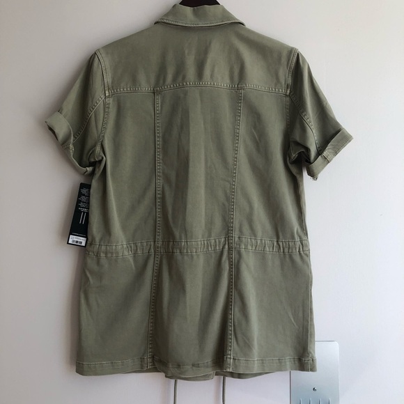 Liverpool Los Angeles Short Sleeve Cargo Jacket Sagebush Green Women Size S NWT - Picture 11 of 13